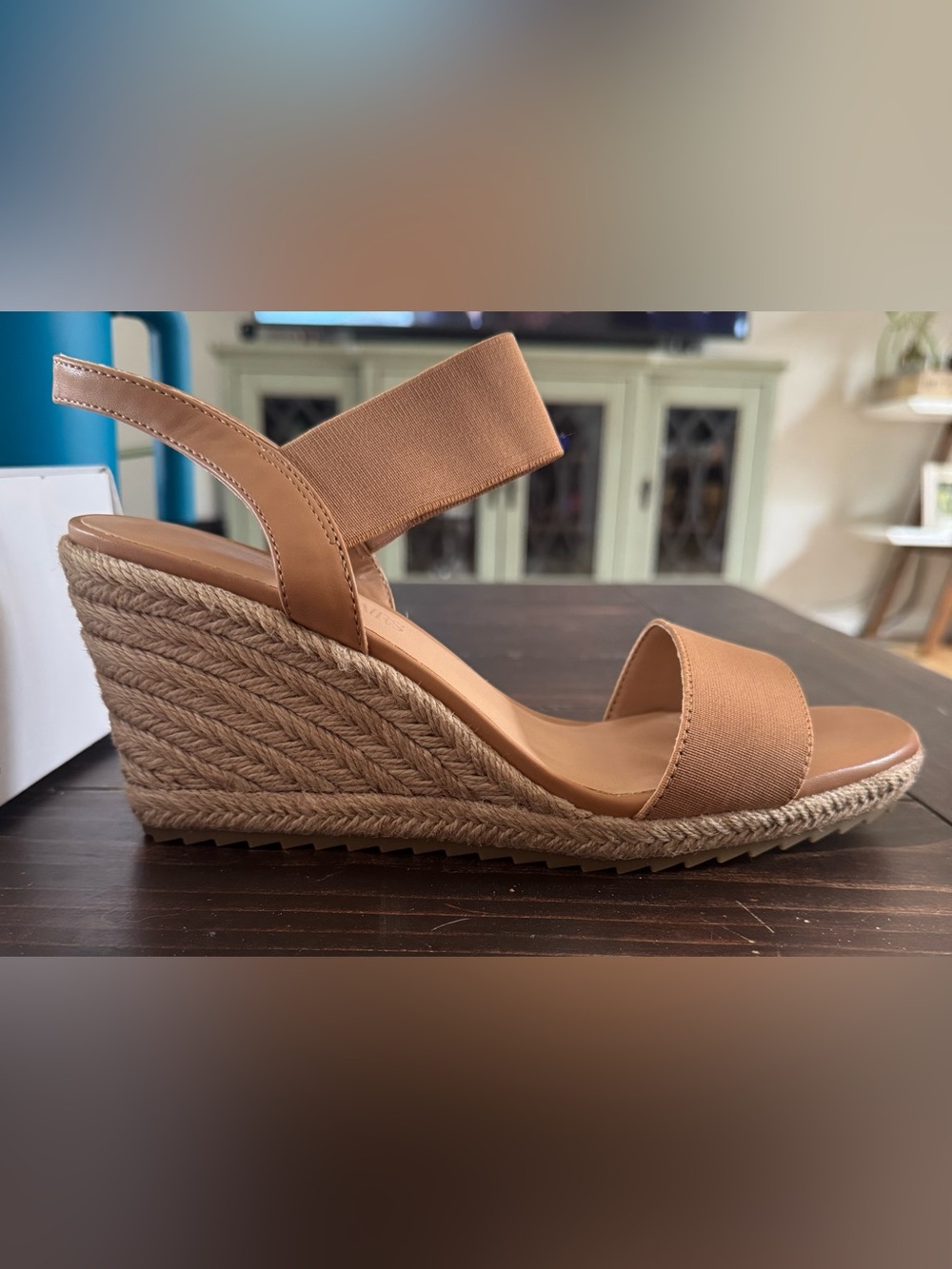 Dream Pairs Tan Espadrille Wedge Sandals